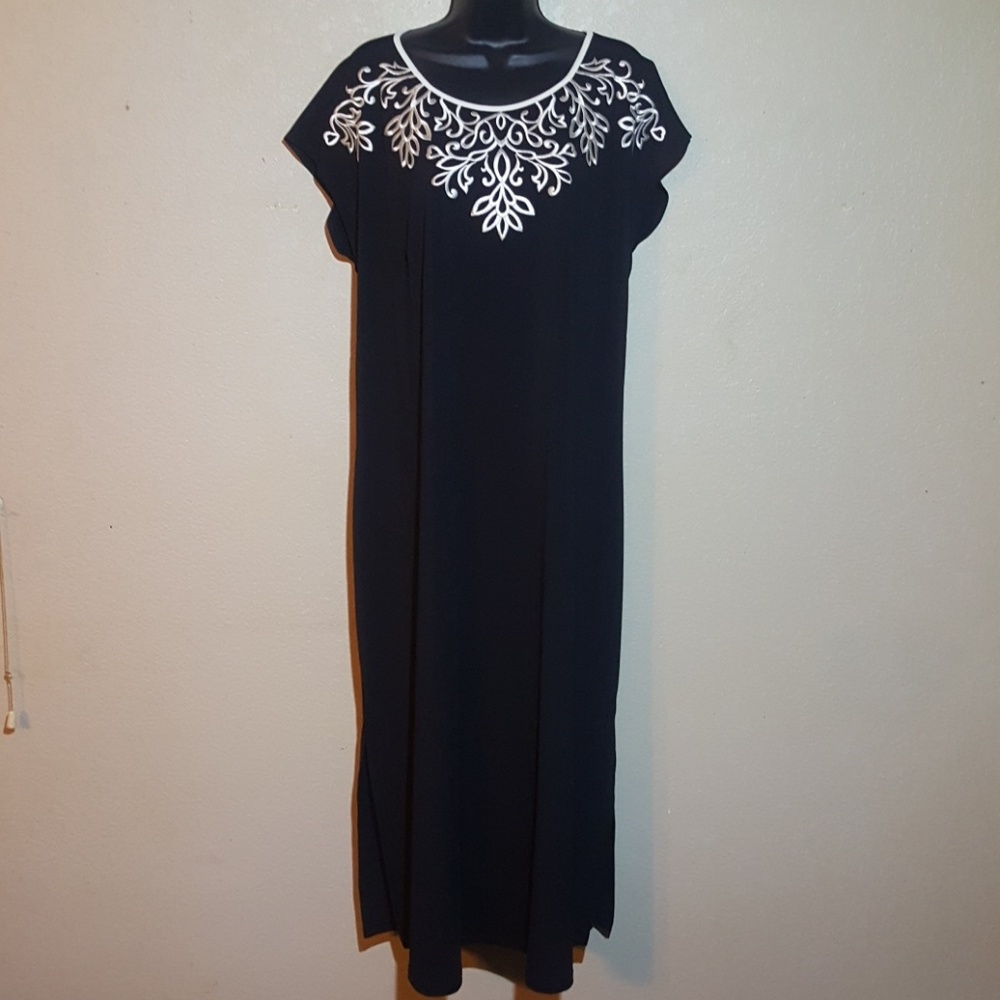 Bob Mackie Embroidered Maxi Dress